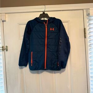 Under Armour Kids' Blue and Orange Puffer Jacket